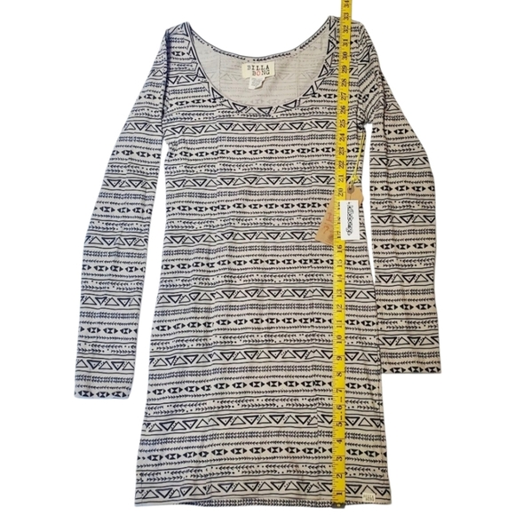 Billabong Tribal Fully Printed Dress Tan/Navy Size Medium NWT. - Picture 5 of 16